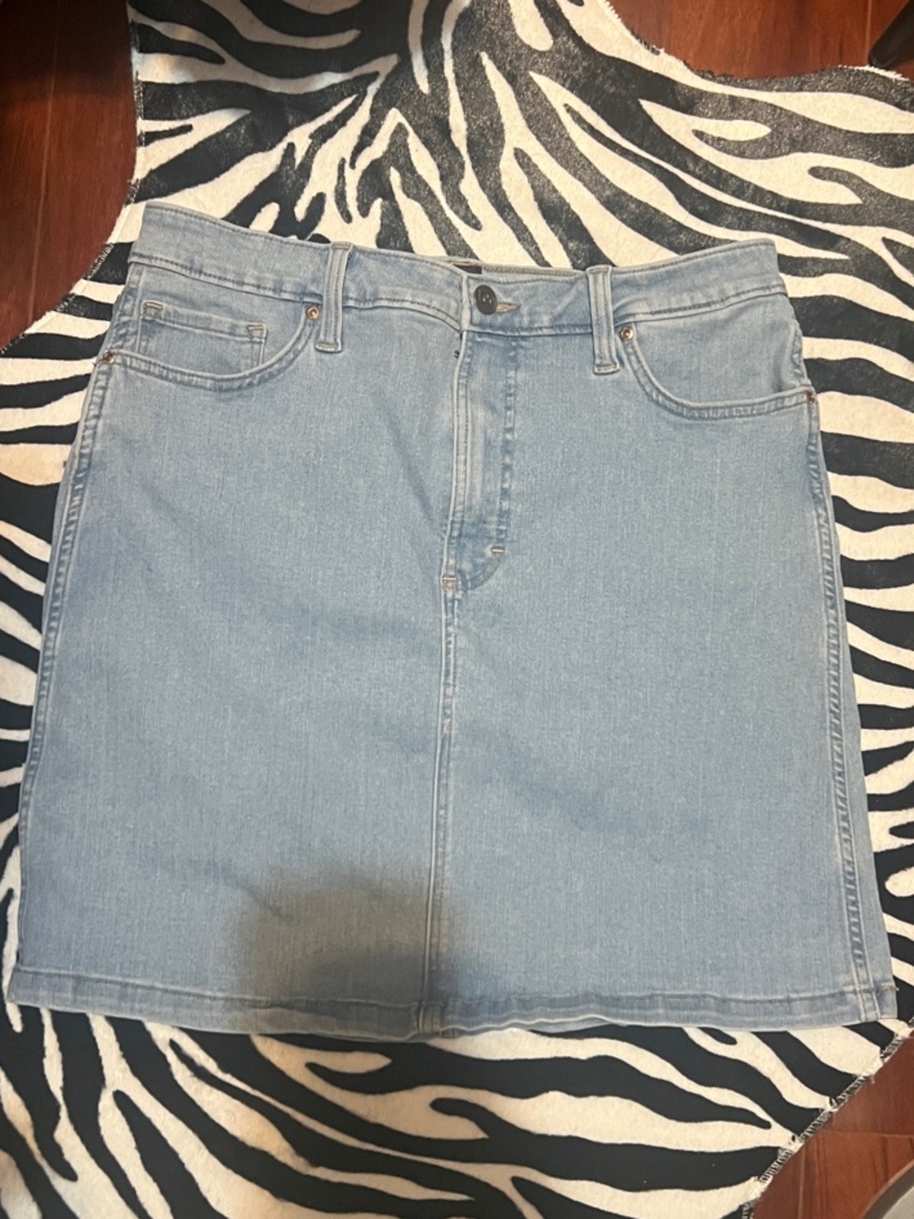 Lee Light Blue Denim Mini Skirt